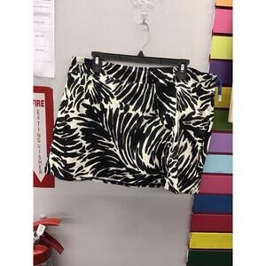 Lands end women’s swim skirt size 18 black white new HSN